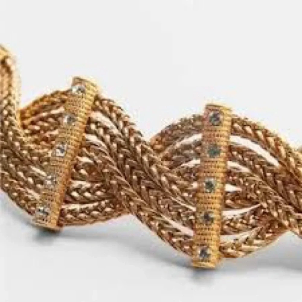 NWT Zara Rhinestone Multichain Belt